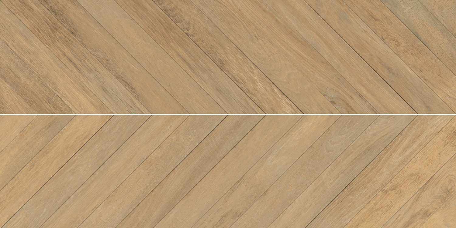 Piastrelle a spina francese in gres porcellanato chevron Parquet spina francese